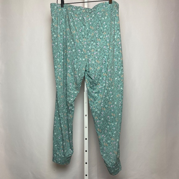 💙5 for $15 State Of Day Womenʻs Light Green Floral Stretch Pajama Pants XXL - Picture 6 of 6